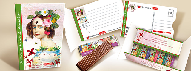 Cartes postales chocolats